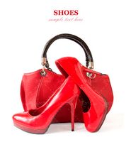کیف و کفش قرمز زنانه کفش لژدار 