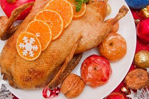 مرغ شکم پر مرغ بریان رستوران 