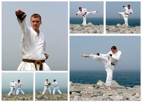 هنرهای رزمی ورزش کاراته ساحل دریا