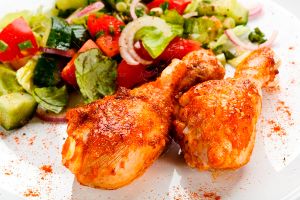 چلو مرغ پیتزا گوشت سرخ شده3 