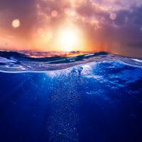 دریا اقیانوس موج منظره غروب آفتاب 1