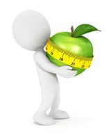 آدمک کاراکتر تناسب اندام سیب ترش متر