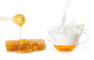 عسل طبیعی شیر ظرف شیشه ای عسل