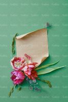 حاشیه گل طبیعی بهار کاغذ