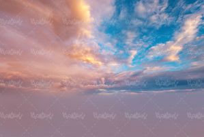 آسمان ابری منظره غروب خورشید