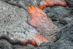 Volcanic molten material