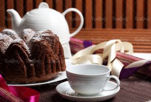 عکس با کیفیت چای و کیک