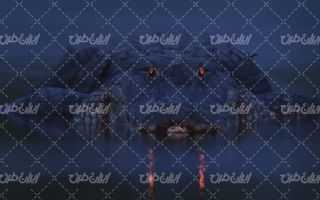 تصویر با کیفیت کروکودیل به همراه آب و هوای تاریک