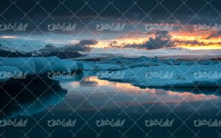 تصویر با کیفیت چشم انداز فصل زمستان به همراه منظره زیبا و طبیعت زیبای برفی