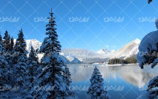 تصویر با کیفیت زمستان به همراه منظره زیبا و طبیعت زیبای برفی