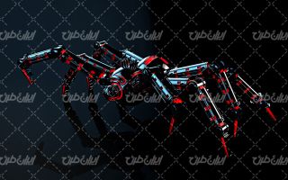 تصویر با کیفیت آدم آهنی عنکبوتی همراه ربات و علم رباتیک