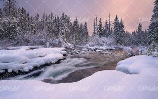 تصویر با کیفیت طبیعت فصل زمستان به همراه برف و طبیعت