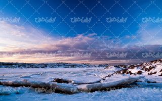 تصویر با کیفیت منظره زمستان به همراه فصل زمستان و چشم انداز طبیعت