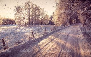 تصویر با کیفیت منظره جشم نواز برفی به همراه فصل زمستان و چشم انداز برفی