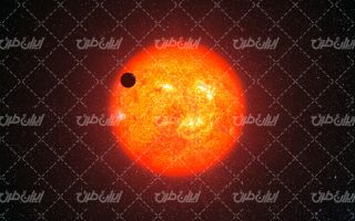 تصویر با کیفیت سیاره همراه با خورشید و منظونه شمسی