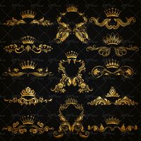 وکتور گل و بوته ، تاج