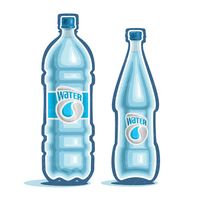 وکتور شیشه آب معدنی بطری آب آشامیدنی