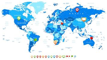 وکتور نقشه دنیا نقشه جهان نقشه کره زمین