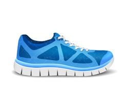 وکتور کفش اسپرت آبی کفش ورزشی لوازم ورزشی