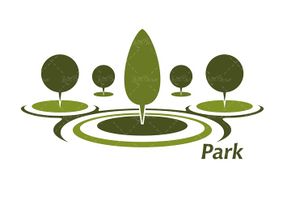 وکتور پارک درخت تزئینی گرد وکتور طبیعت