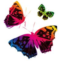نقاشی پروانه سه بعدی وکتور پرانه سه بعدی گرافیکی