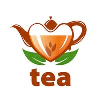 وکتور چای ،چای سبز برگ سبز چای قوری