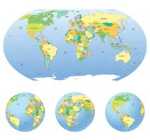 وکتور کره زمین نقشه زمین نقشه جهان