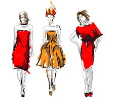 وکتور لباس فروشی پوشاک زنانه لباس خواب بلوز قرمز