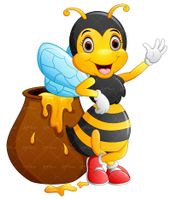 وکتور نقاشی زنبور عسل پرورش زنبور خمره عسل