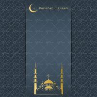 وکتور حلال ماه ستاره مسجد بک گراند مذهبی 1