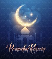 وکتور بک گراند طرح اسلیمی رمضان کریم