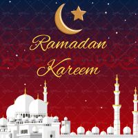 وکتور حلال ماه ستاره رمضان کریم تذهیب حاشیه مذهبی