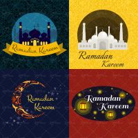 وکتور فانوس لیبل برچسب حلال ماه رمضان کریم8
