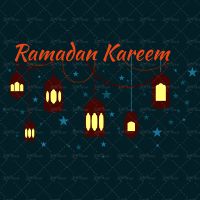 وکتور فانوس بک گراند ماه رمضان رمضن کریم