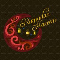 وکتور فانوس حلال ماه ماه رمضان رمضان کریم ستاره