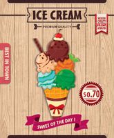 وکتور بستنی فروشی بستنی میوه ای بستنی رنگی3