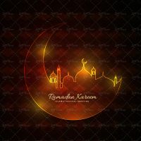 وکتور طرح اسلامی طرح مذهبی رمضان کریم حلال ماه 03