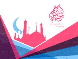 وکتور ماه رمضان بک گراند مذهبی حلال ماه مسجد01