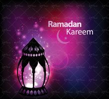 وکتور ماه رمضان کتیبه حلال ماه ستاره طرح اسلامی1