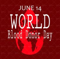 وکتو قطره خون وکتور نقشه جهان روز جهانی اهدای خون