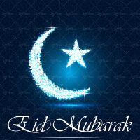 وکتور عید فطر ماه مبارک رمضان ستاره حلال ماه