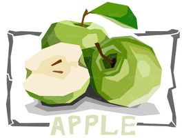 وکتور سیب سیب سبز سیب ترش میوه فروشی سوپر میوه