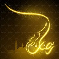 وکتور تذهیب شمسه ستاره ماه میارک رمضان طرح مذهبی گنبد گلدسته