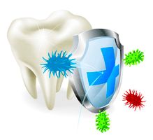 وکتور میکروب دندان سپر محافظ دندان علامت تیک سبز ریشه دندان دندان های سفید دندان پزشکی1
