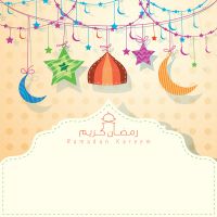 وکتور بک گراند اسلامی تصویر زمینه مذهبی شرشره مذهبی ماه مبارک رمضان 1