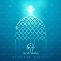 وکتور ماه رمضان رمضان کریم ماه خدا ماه مبارک رمضان حلال ماه ستاره گنبد محراب 06