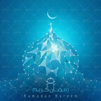 وکتور ماه رمضان رمضان کریم ماه خدا ماه مبارک رمضان گنبد حلال ماه 09