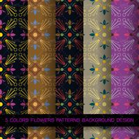 وکتور پترن وکتور بک گراند گل وکتور 2Textures