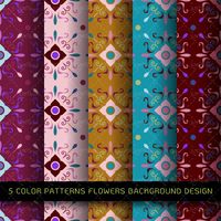 وکتور پترن وکتور بک گراند گل وکتور 7Textures