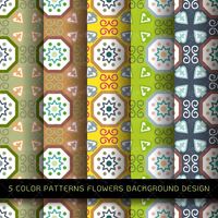 وکتور پترن وکتور بک گراند گل وکتور 8Textures